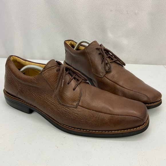 Sandro Moscoloni Oxford Bicycle Toe Brown Pebbled Leather 17007 Mens Size 11D - Picture 1 of 12